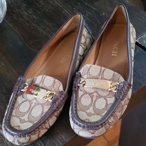 Olive Green Jacquard flats